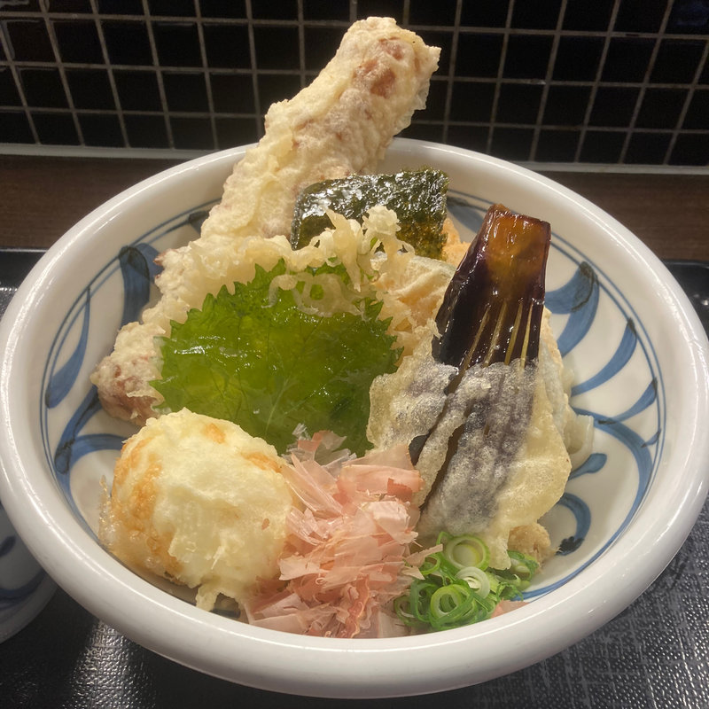 彩り天ぶっかけ(饂飩工房 うばら)