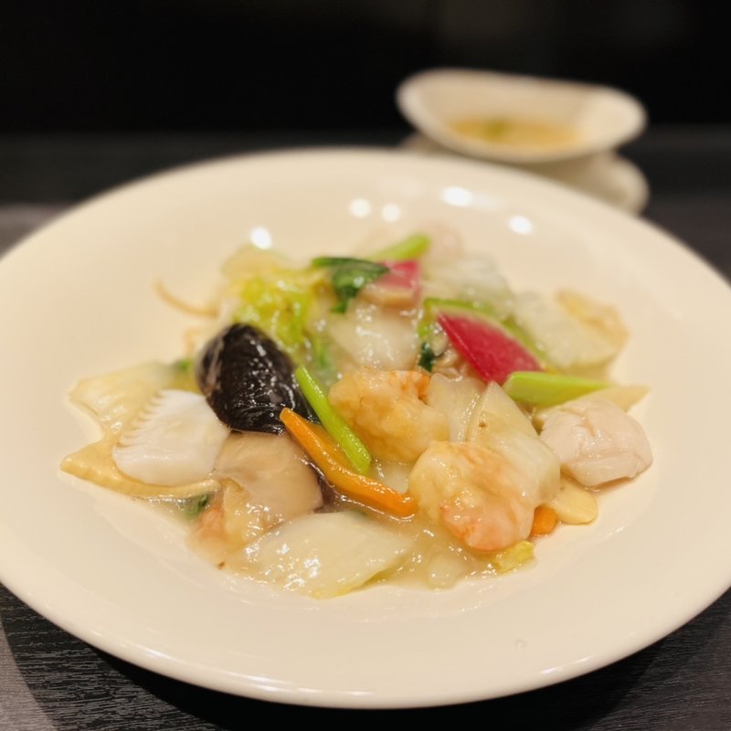 海鮮あんかけやきそば(広東炒麺 南国酒家 武蔵小杉東急スクエア店)