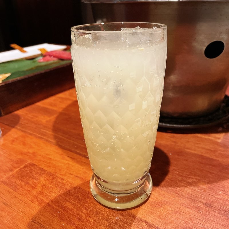 鳳凰美田 柚子酒 ソーダ割り(代官山 焼肉かねこ )