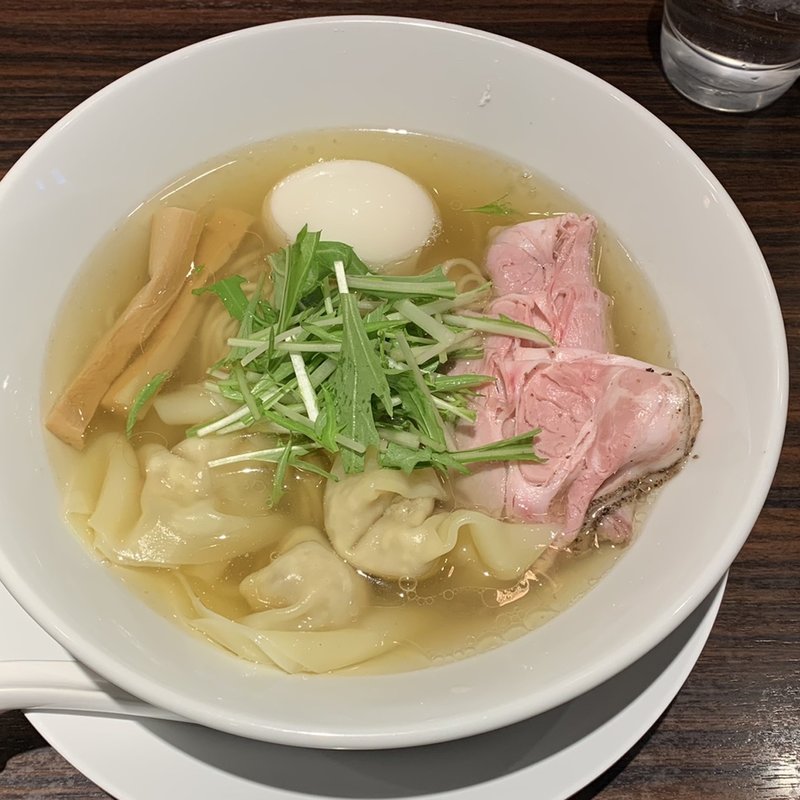 塩海老わんたん麺味玉入り(らーめん本竈 エスパル仙台店)