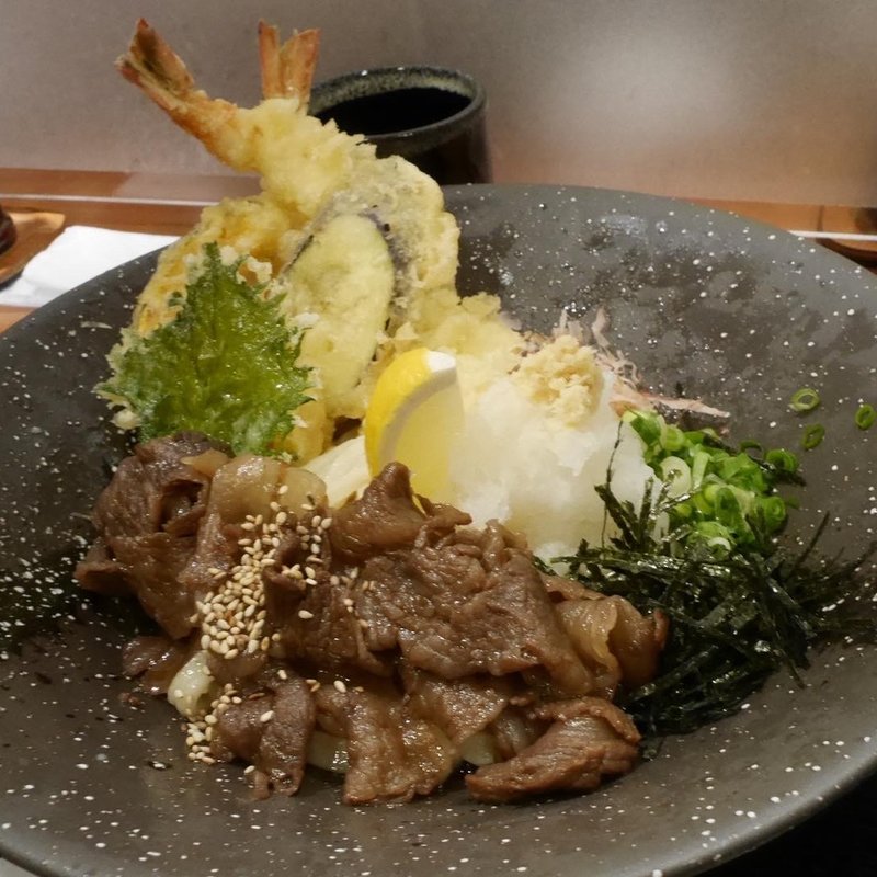 和牛肉天ぶっかけ(釜信)