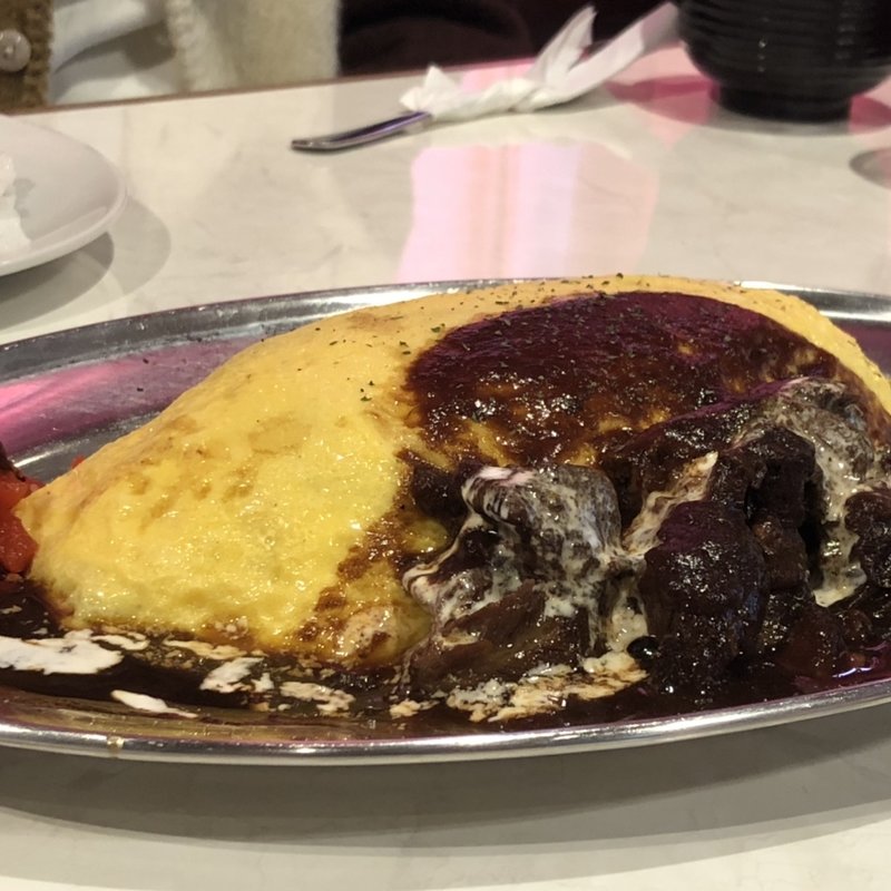 オムライス　ビーフシチューソース(洋食　ジャンボ)