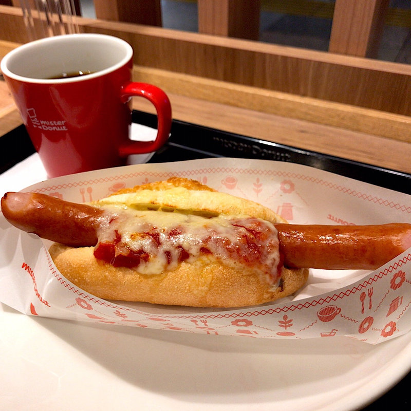 チーズドック モーニングセット(ミスタードーナツ 仙台エスパルショップ )