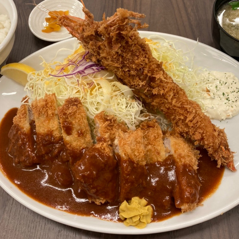 ヒレとんかつ&海老フライ(大)定食(とんかつひろ喜　喜連瓜破店)