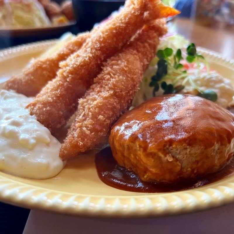 海老フライセット(おおさかや )