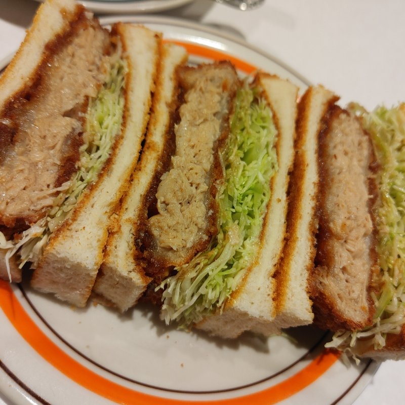 大豆ミートのカツサンド(はまのやパーラー)