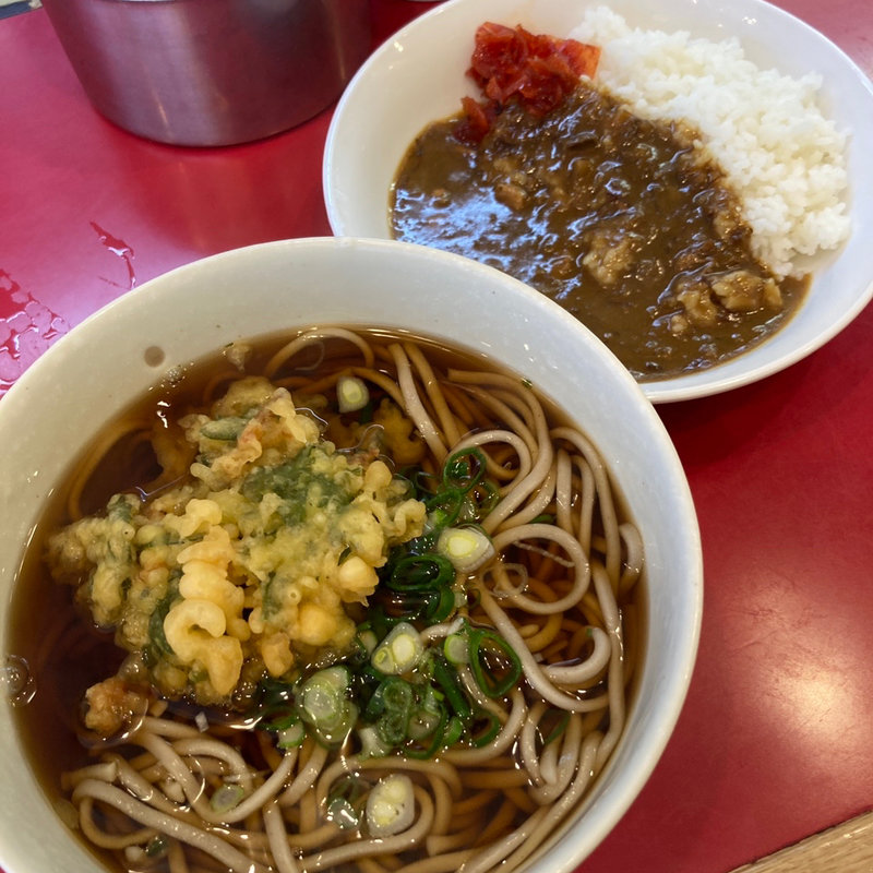 天ぷらそば+ミニカレー(立喰そば・うどん ファミリー)