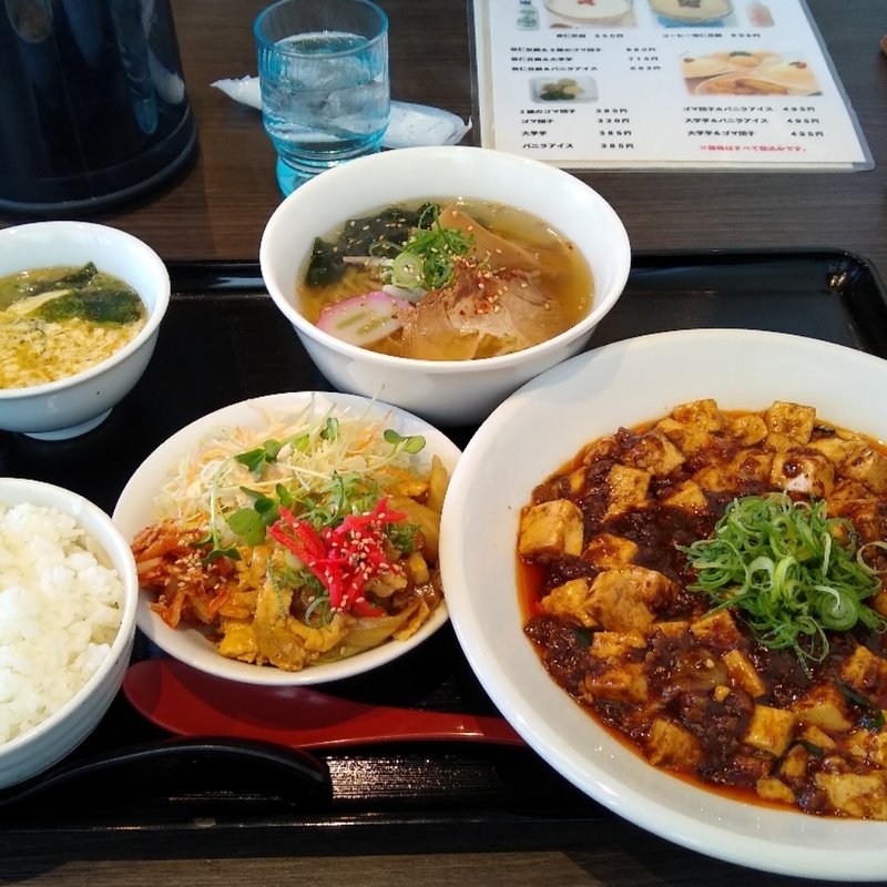 麻婆豆腐定食＋ミニラーメン(麺屋 成龍軒)