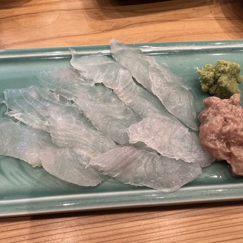 江戸前皮ハギ刺し(玉寿司 )