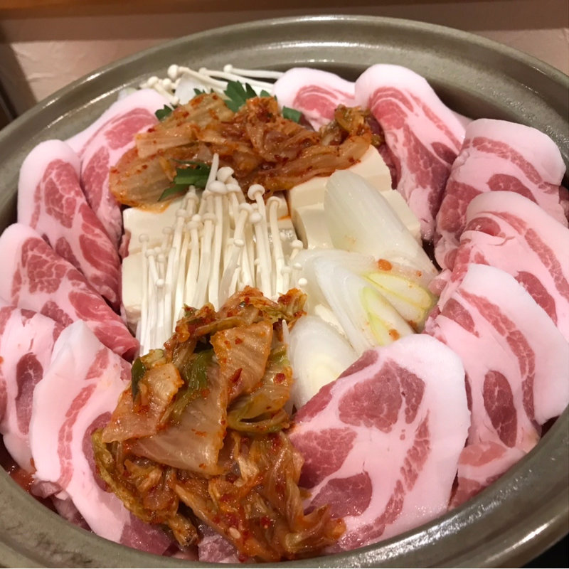 もち豚キムチ鍋　2人前(まちごはん かぶら木)
