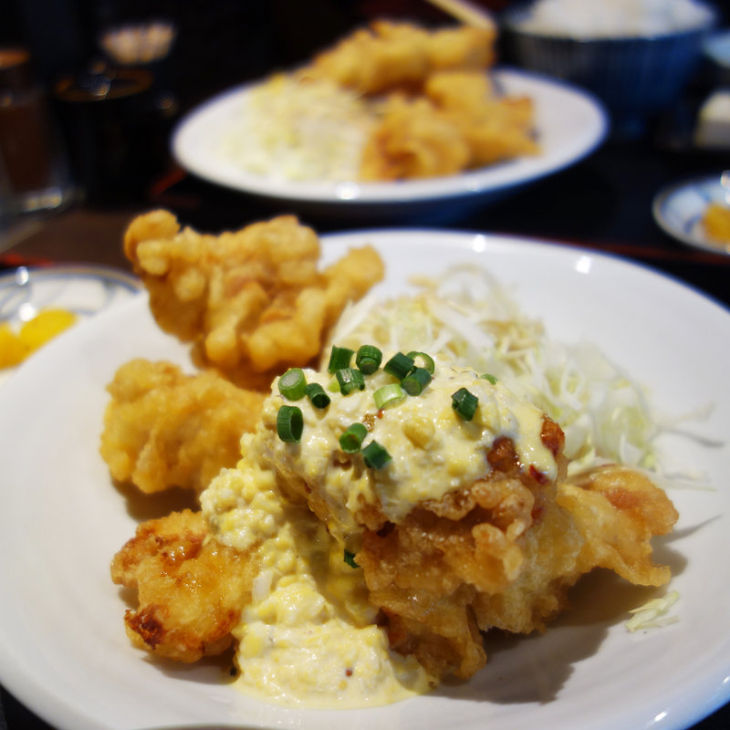 とり天とチキン南蛮定食(とり天 ルドゥー)
