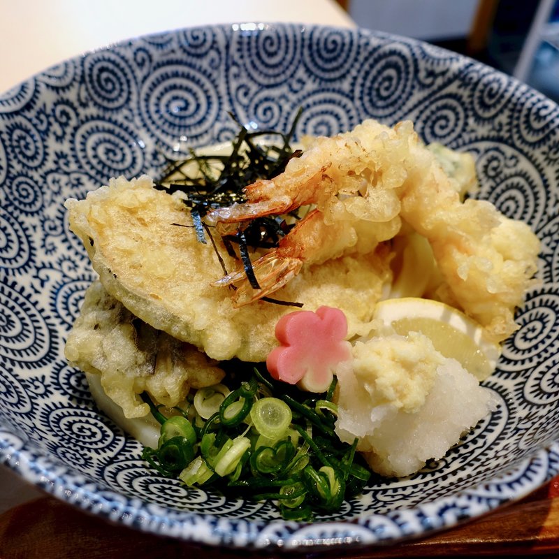 海老天盛おろしぶっかけ　冷（大盛り）(たまり)