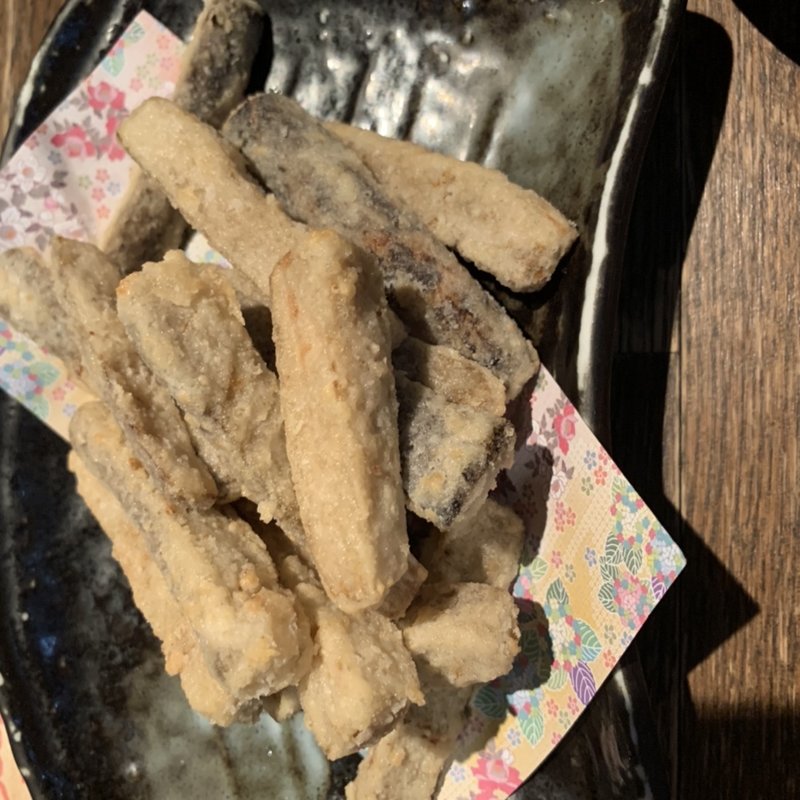 ゴボウの唐揚げ(CRAZY×COENZY まんまじぃま)