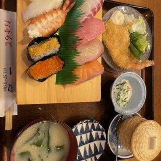 寿司定食(一心鮮魚店)