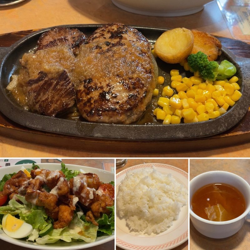 元気な鉄人ランチ＋HOTチキンサラダ(フライングガーデン 千葉ニュータウン店)