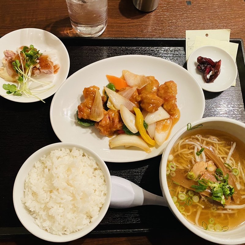 スブタ定食(中国料理 二葉園)