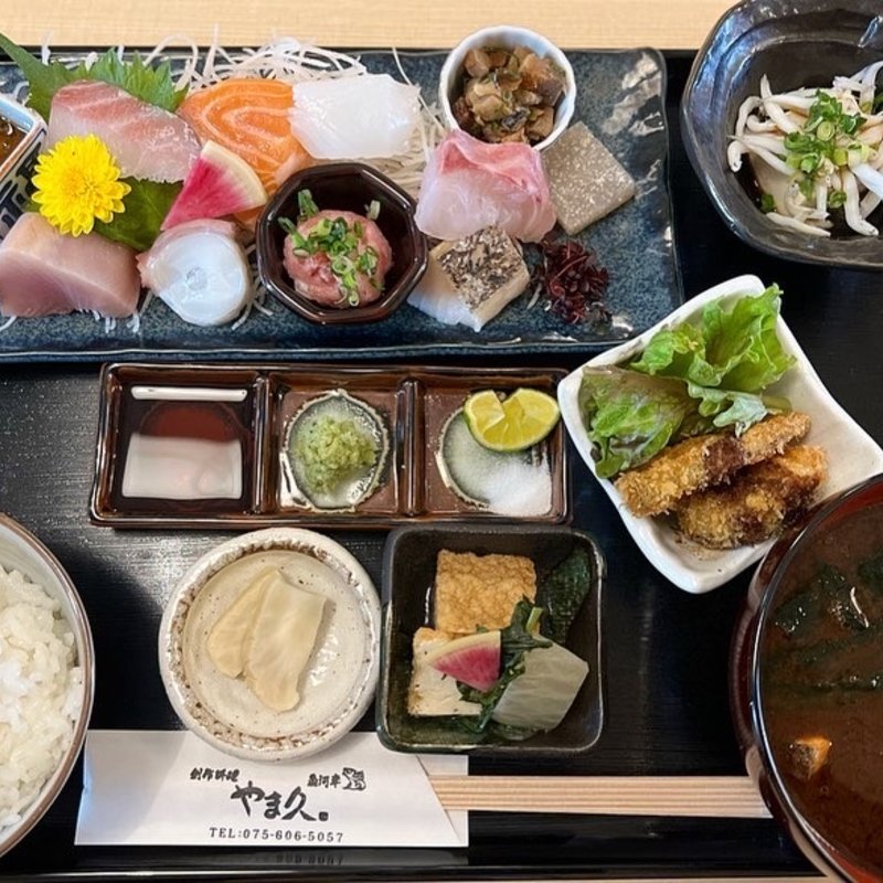 お造り定食(魚河岸創作料理やま久)