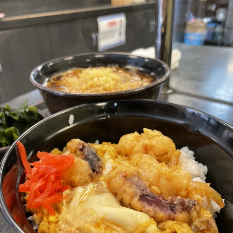 たこ天たまご丼セット(ゆで太郎 平和島店 )