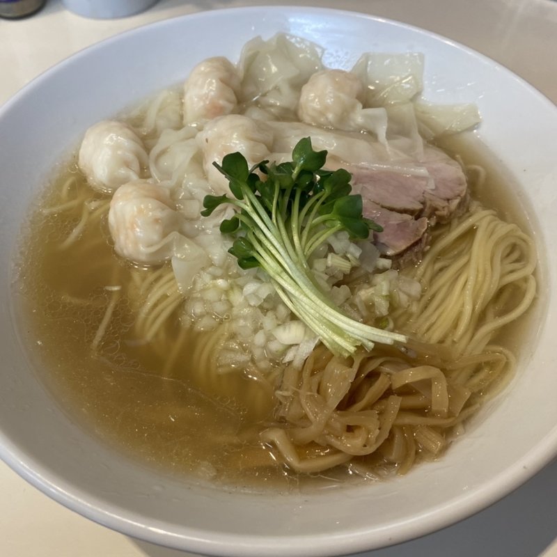 白だし海老ワンタン麺(らぁ麺 ひなた )