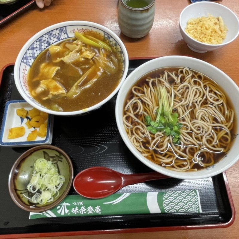 カレー丼セット(温)かけそば (味奈登庵 鎌倉大船モール店)
