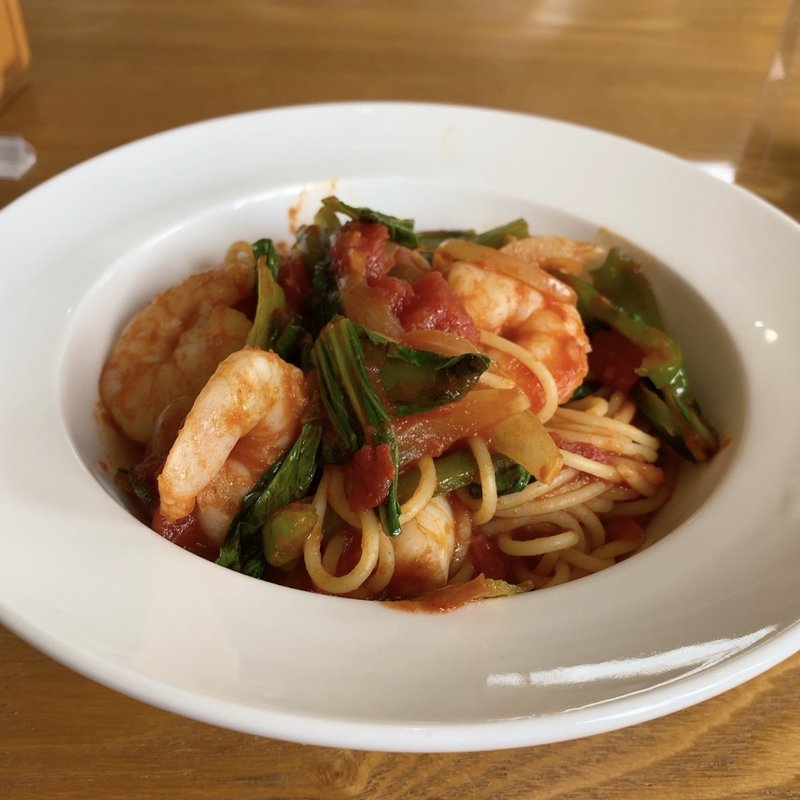 ぷりぷりえびのトマトスパゲティー(Ange （アンジュ）)