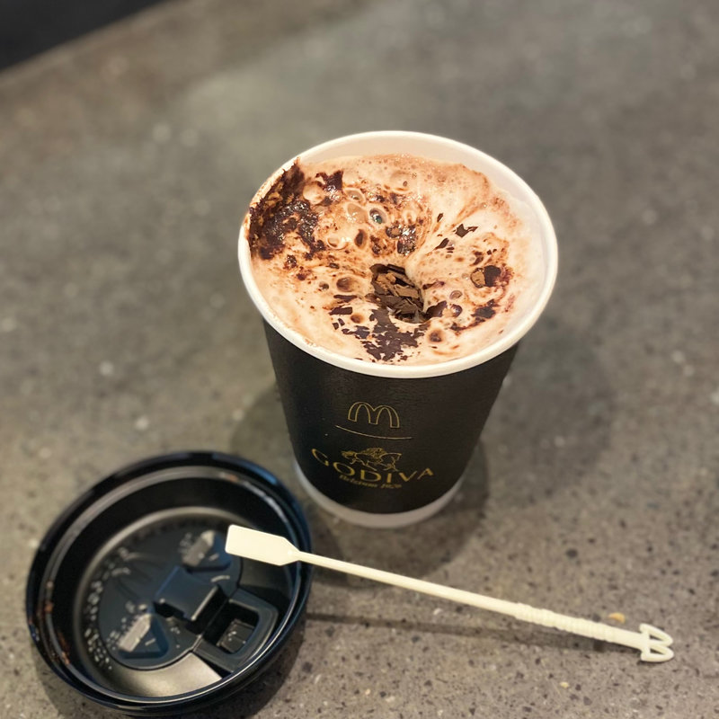 ゴディバ ホットチョコレート(S)(マクドナルド 国分寺店)