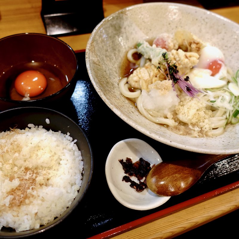 とり天ぶっかけうどん定食(やおき)