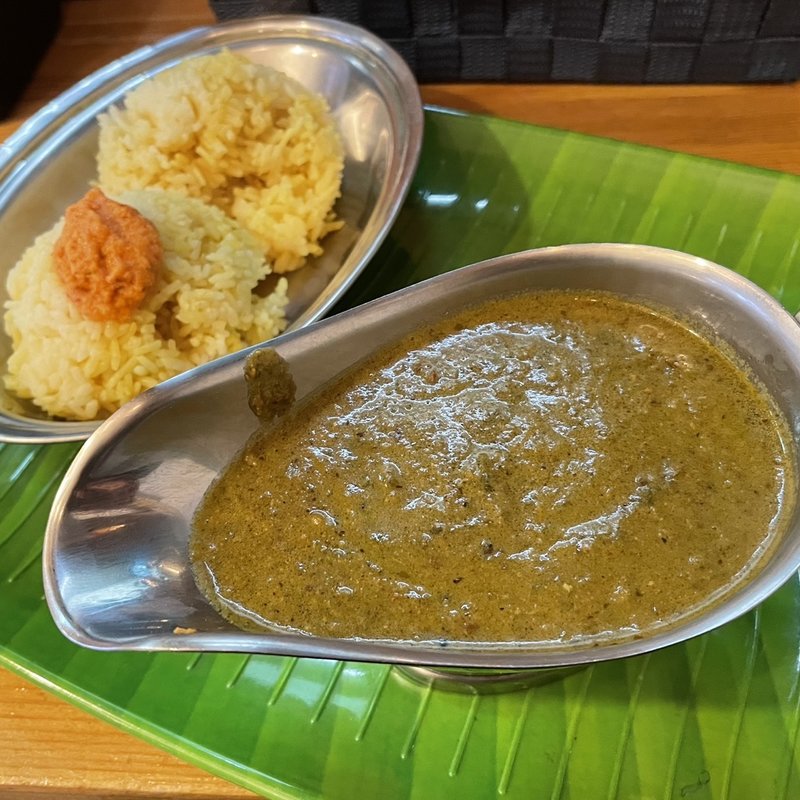 パラクパニールカレー+ライス(シルクロード)