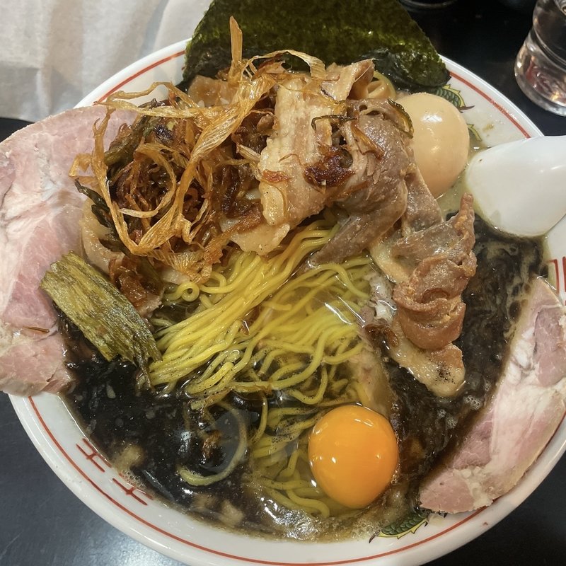 雪大盛り、つけたま、マー油トッピング(一条流がんこ総本家分家荒木町)