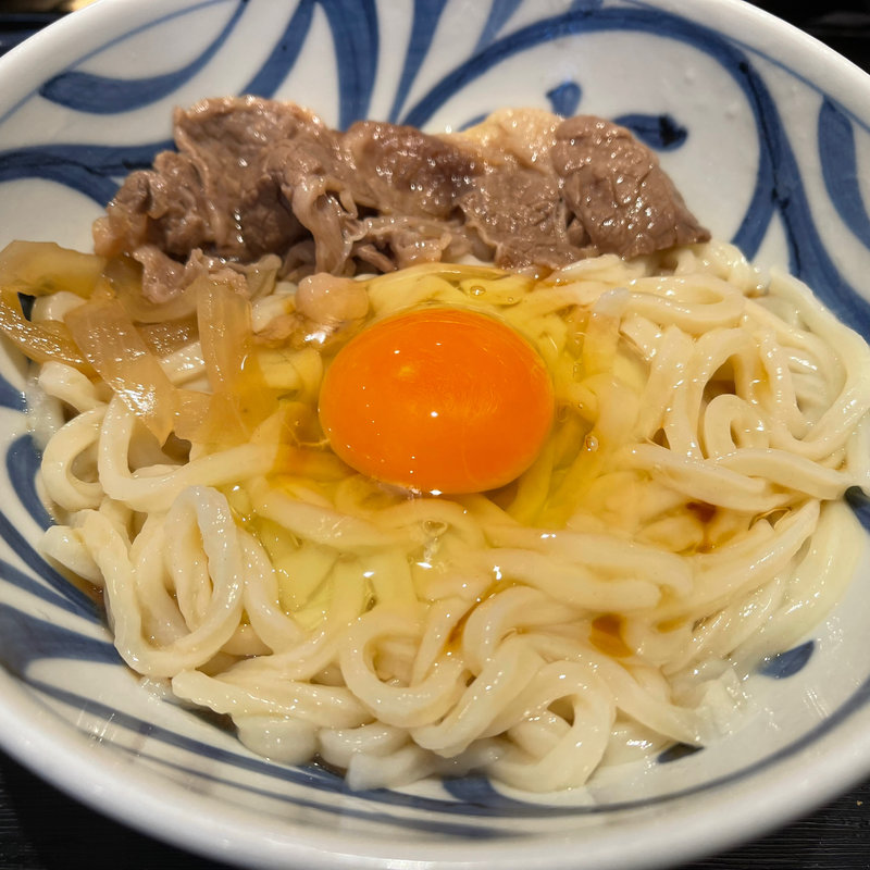 黒毛和牛の肉釜玉うどん(麦福 )