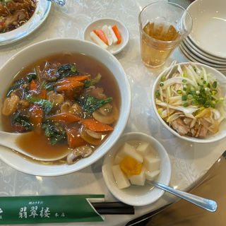 ランチA牡蠣そば＋(蒸鶏ご飯or炒飯)(翡翠楼)