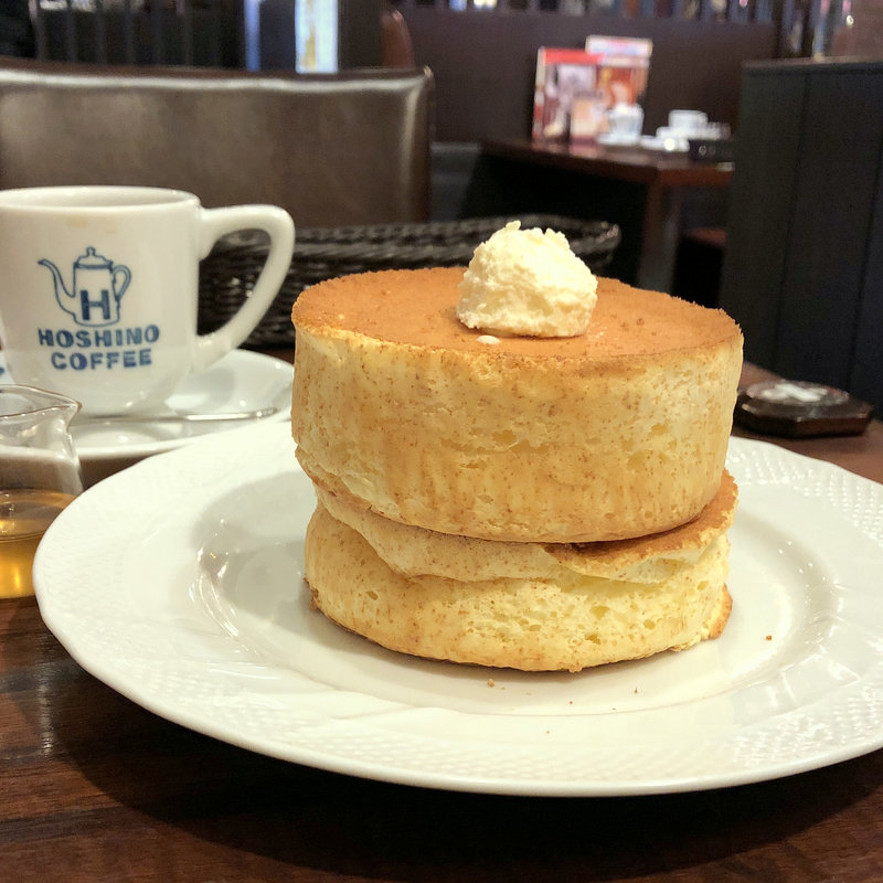 窯焼きスフレパンケーキダブルドリンク付き(星乃珈琲店 鶴川店)