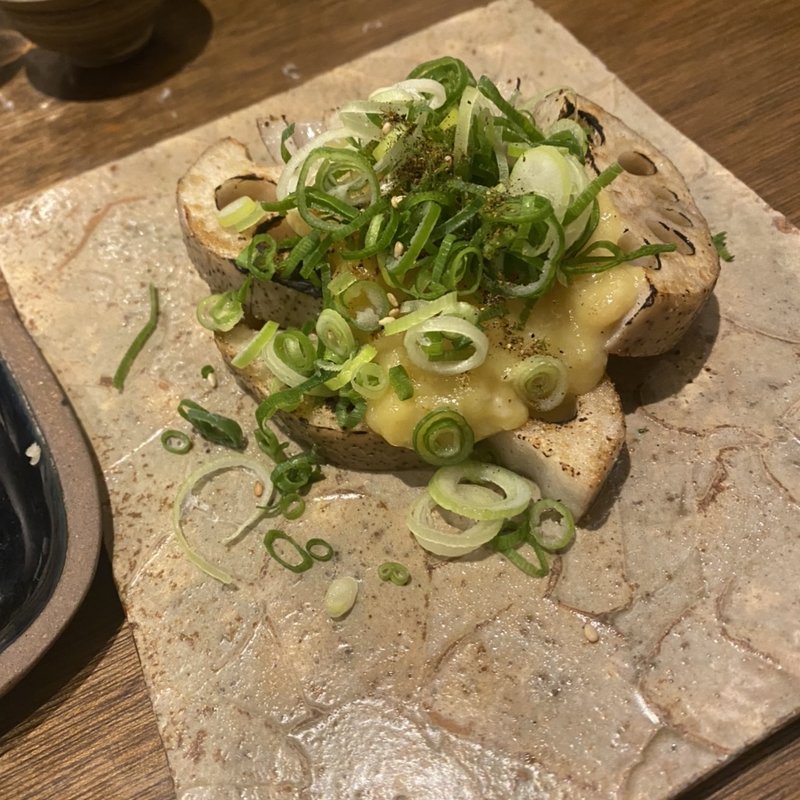 蓮根の鉄板焼(鉄板とお酒 宗や)