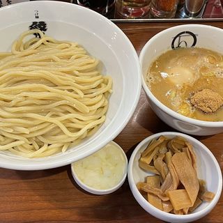 味玉つけ麺、メンマ(つけ麺 紋次郎 梅田第2ビル店)