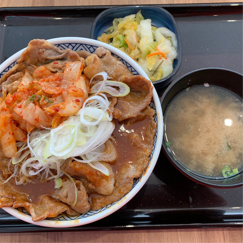 旨辛キムチ豚丼　大(吉野家 １６号線八千代村上店)