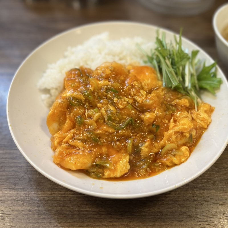 エビチリ飯(餃子と中華 豆点)
