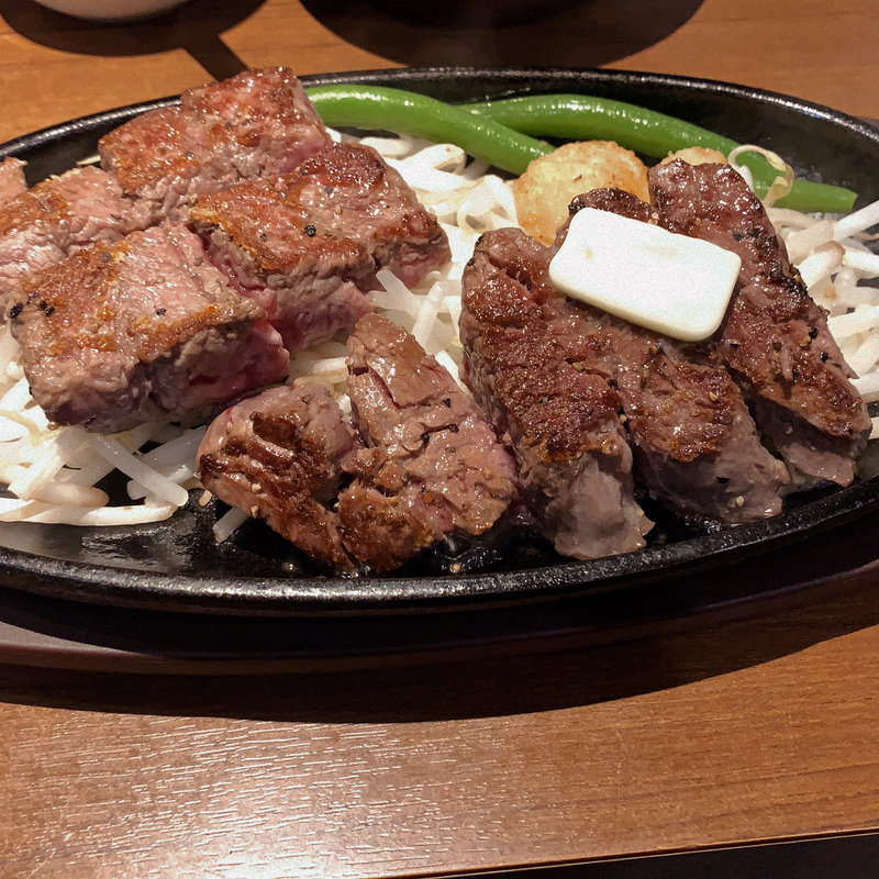 ヘルシーコンボ(1ポンドのステーキハンバーグ タケル 秋葉原店)