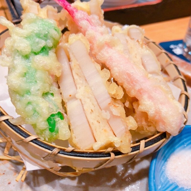 海老と蓮根の天ぷら(博多漁家　磯貝 大阪梅田店 )