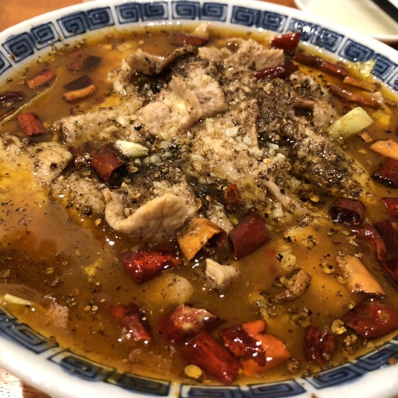 豚肉と野菜の辛煮(水煮肉片)(廣聚隆)