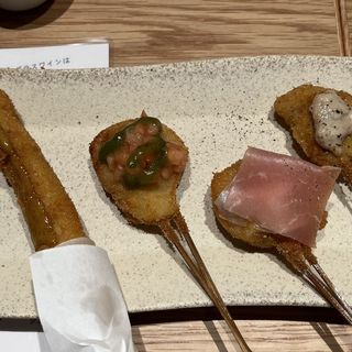串カツセット(一部)(串カツ研究所さくさく亭 福島店)