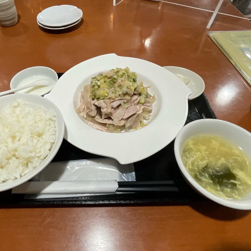 ランチセット2 蒸し鶏／四川風蒸し鶏(優味彩)