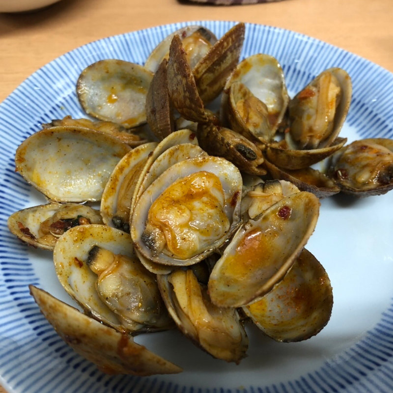 あさりスパイス炒め(立呑処 新多聞酒蔵)