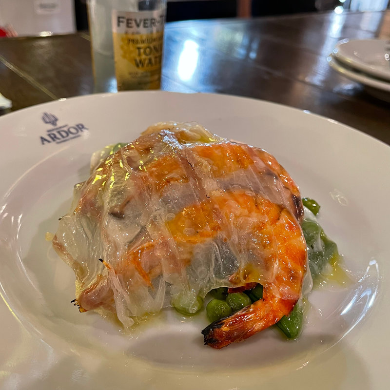 やわら車海老と旬の豆のグリル(BACAR)