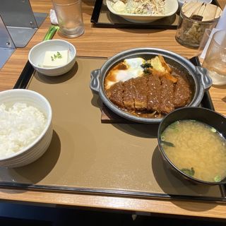味噌カツ煮定食(やよい軒　阪神西宮店)