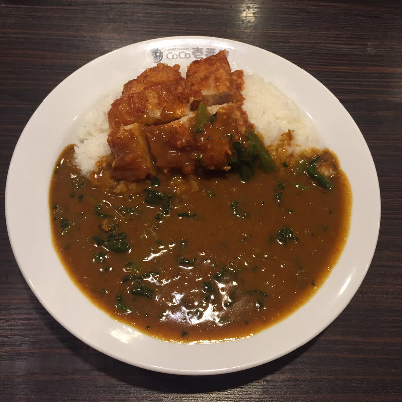 パリパリチキンほうれん草3辛400g(CoCo壱番屋 西区土佐堀店)