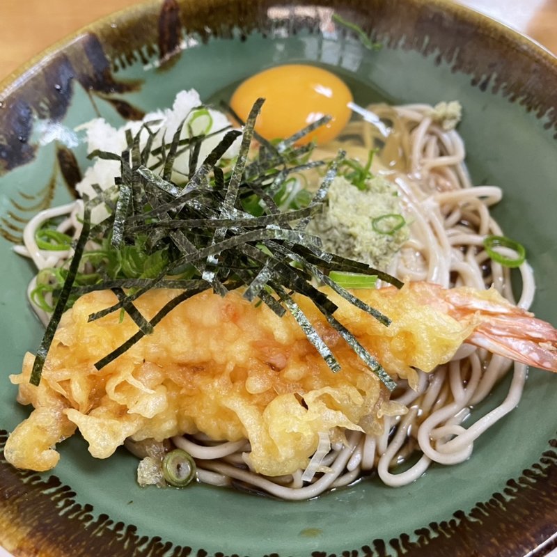 田舎そば天ぷら入り(そば処 一山)