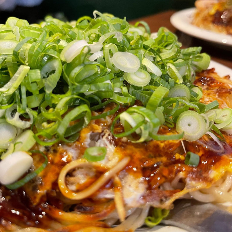 イカ天ねぎがけ(広島焼 HIDE坊 神田店 （ひろしまやき・ひでぼう）)