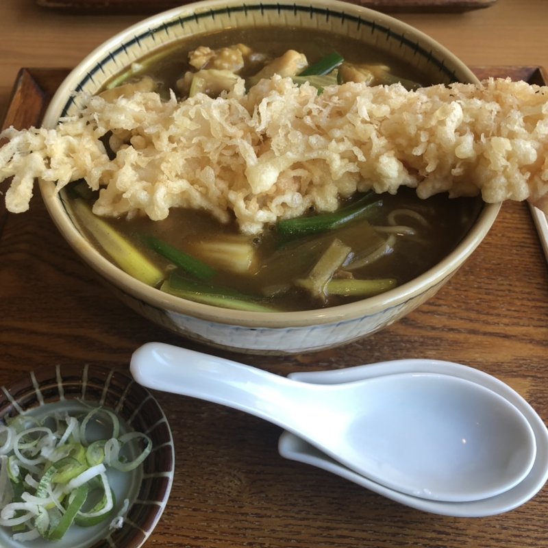 海老天カレー南蛮蕎麦(松月庵)