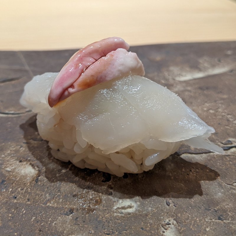 平目昆布〆(鮨 和さび （わさび）)