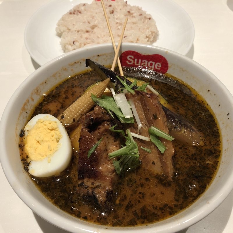 北海道産角煮と野菜カレー(北海道スープカレー　Suage丸の内店)